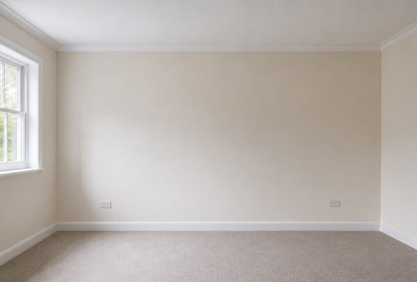 Plain room in Aylesbury before feature wall wallpapering