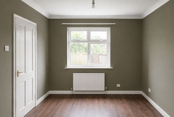 Room in Aylesbury after decorating with fresh walls ceiling and woodwork