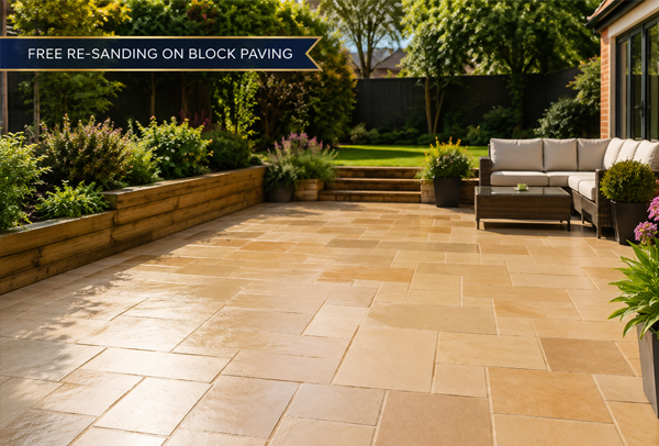 Clean patio in Bedford after professional patio cleaning