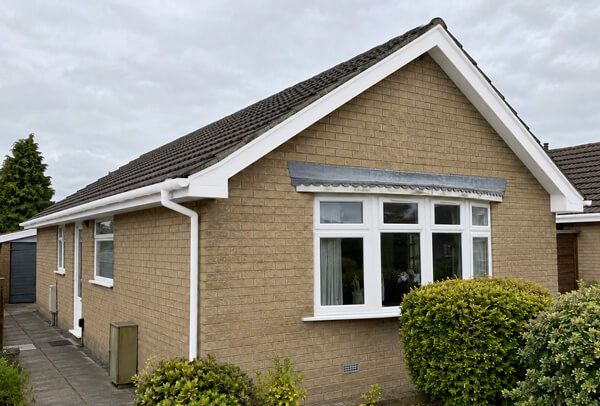 Soffit bargeboard and guttering after painting in Houghton Regis