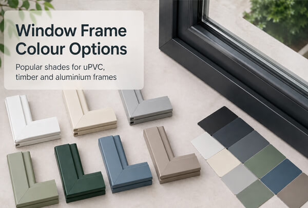 Window frame painting colour options in Luton for uPVC, timber and aluminium frames